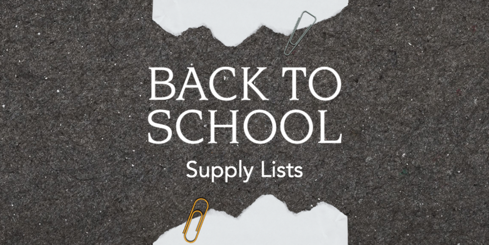 Back to School Supply Lists