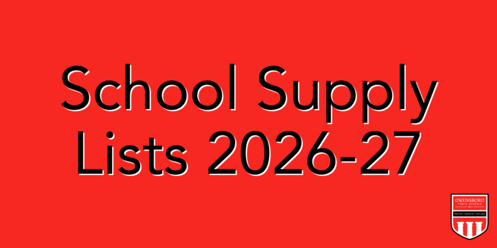 School Supply Lists 2026-27