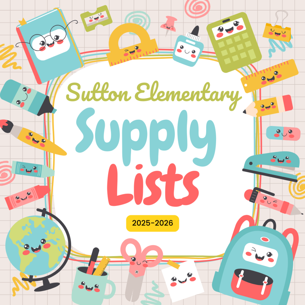 Sutton Elementary School Supply Lists