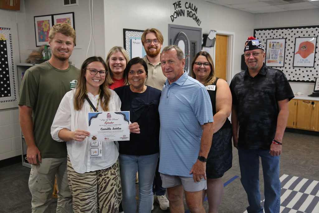 Settles Teacher of the Month