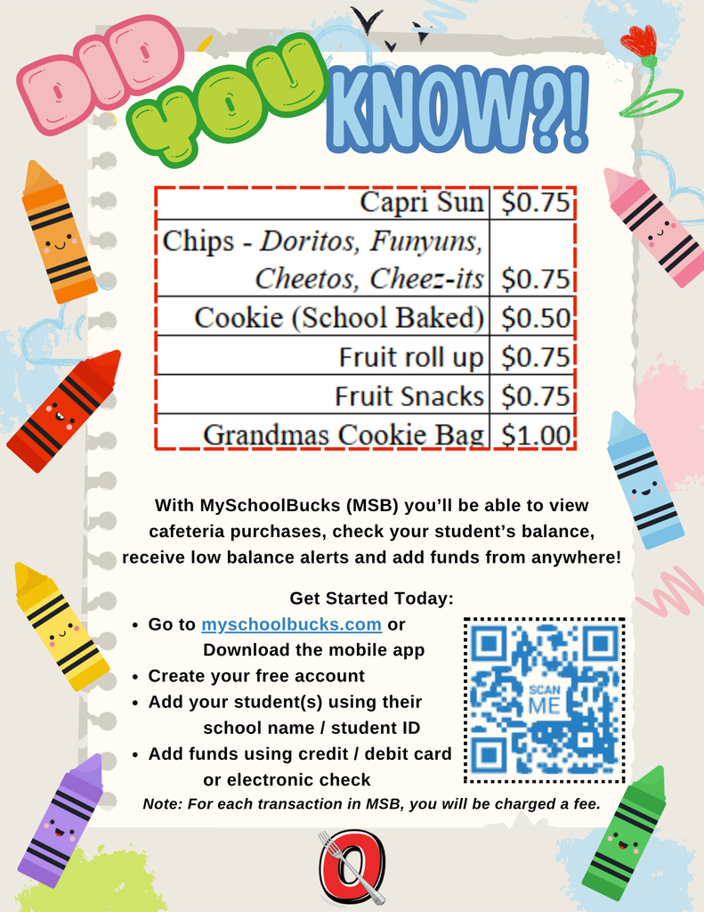 Ala Carte - items and how to pay