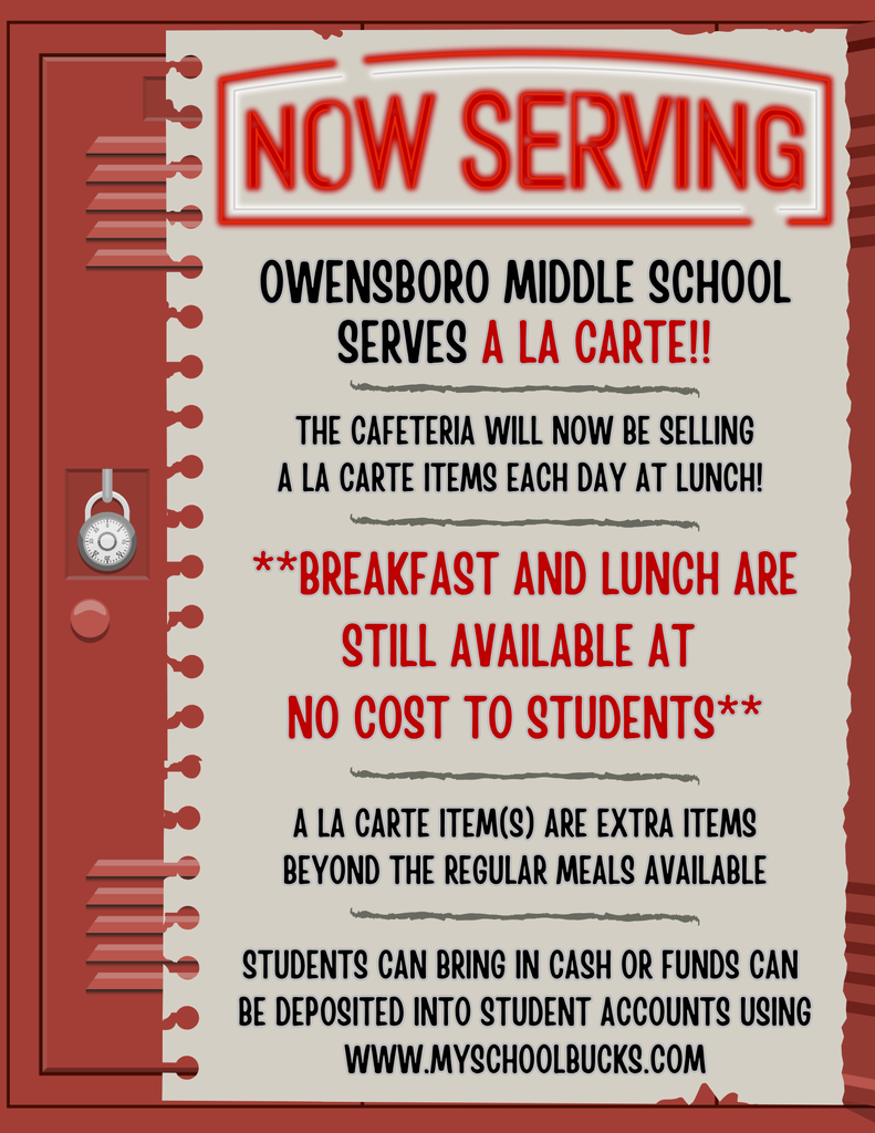 Now Serving A La Carte at OMS