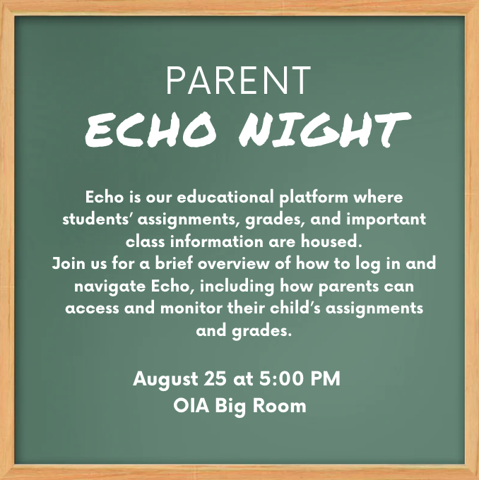 Echo Parent Night