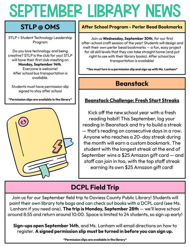 September Library Newsletter
