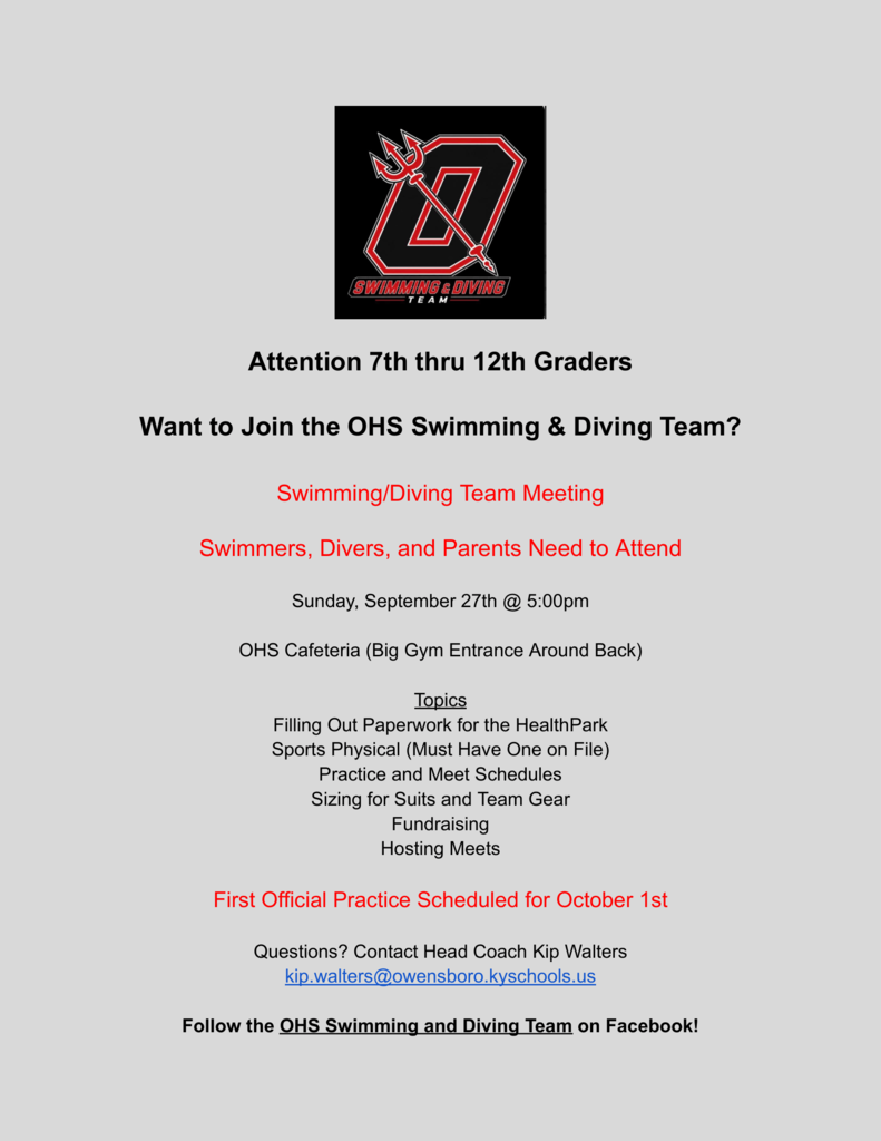 Swim Team Flyer