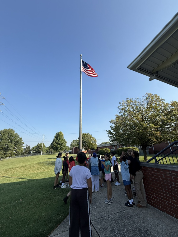 students with flag