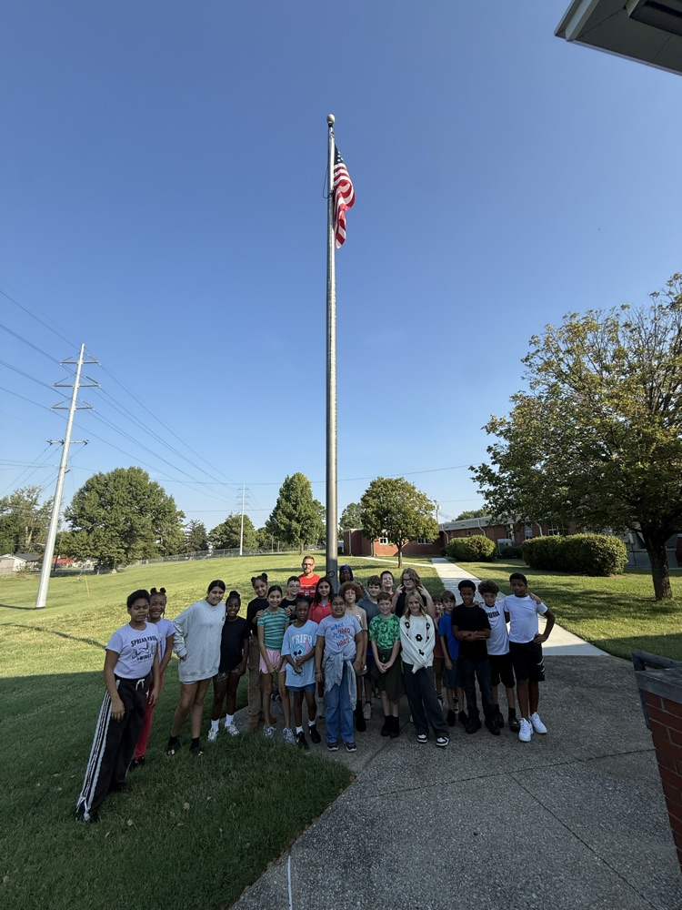 students with flag