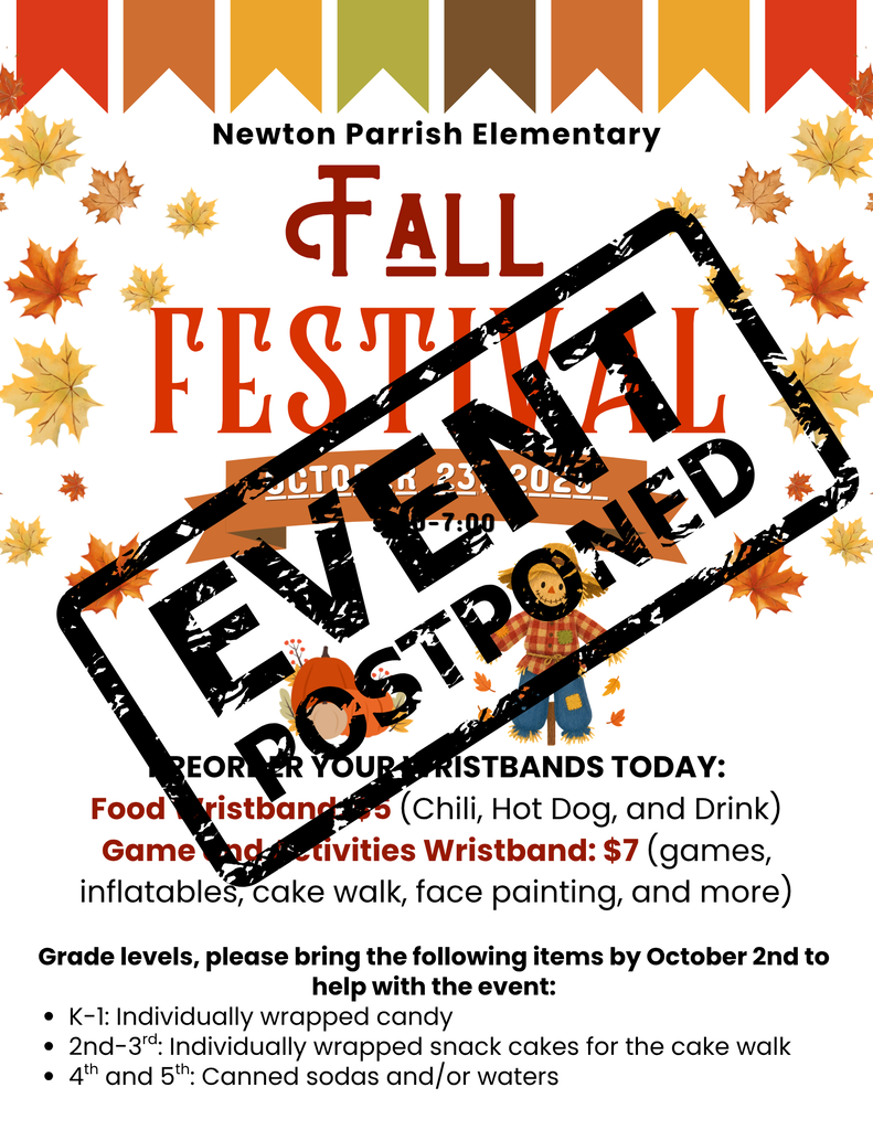 FALL FESTIVAL POSTPONED!!!