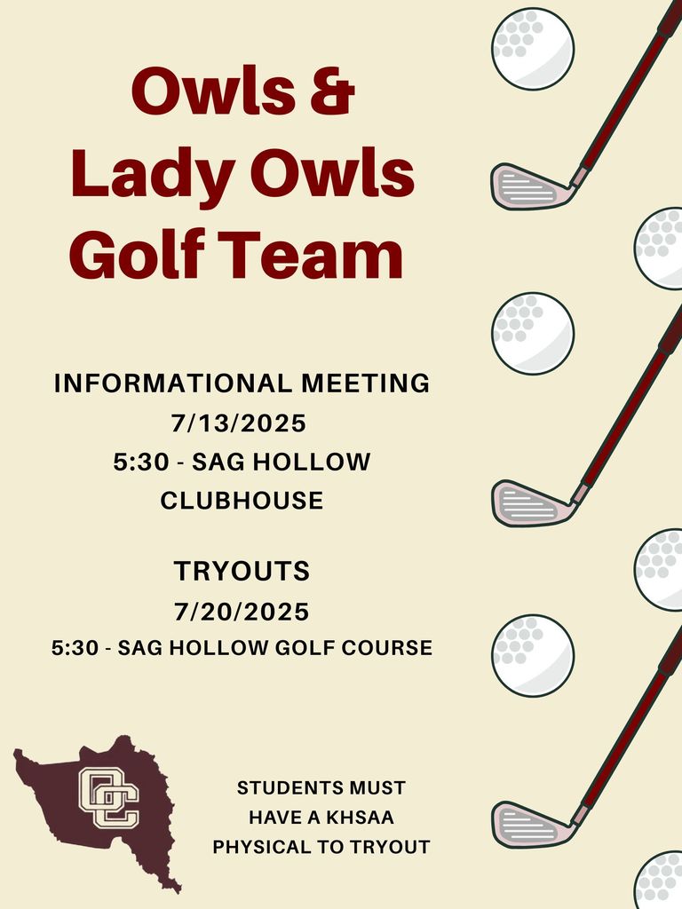 OWLS AND LADY OWLS GOLF TEAM - 2025
