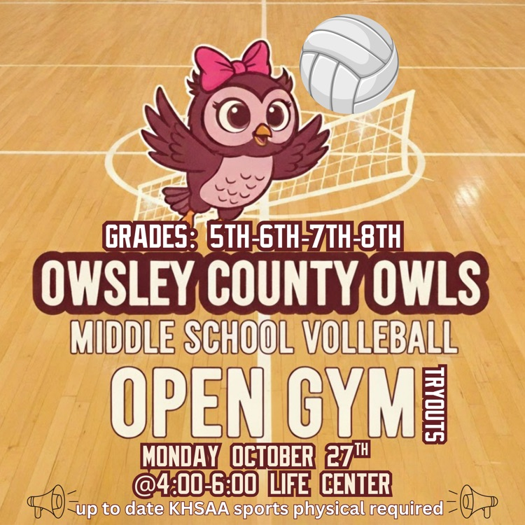 Owsley County Middle School Volleyball Tryouts