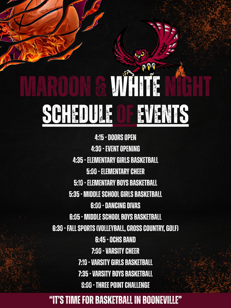 Maroon & White Night 2025 - Schedule