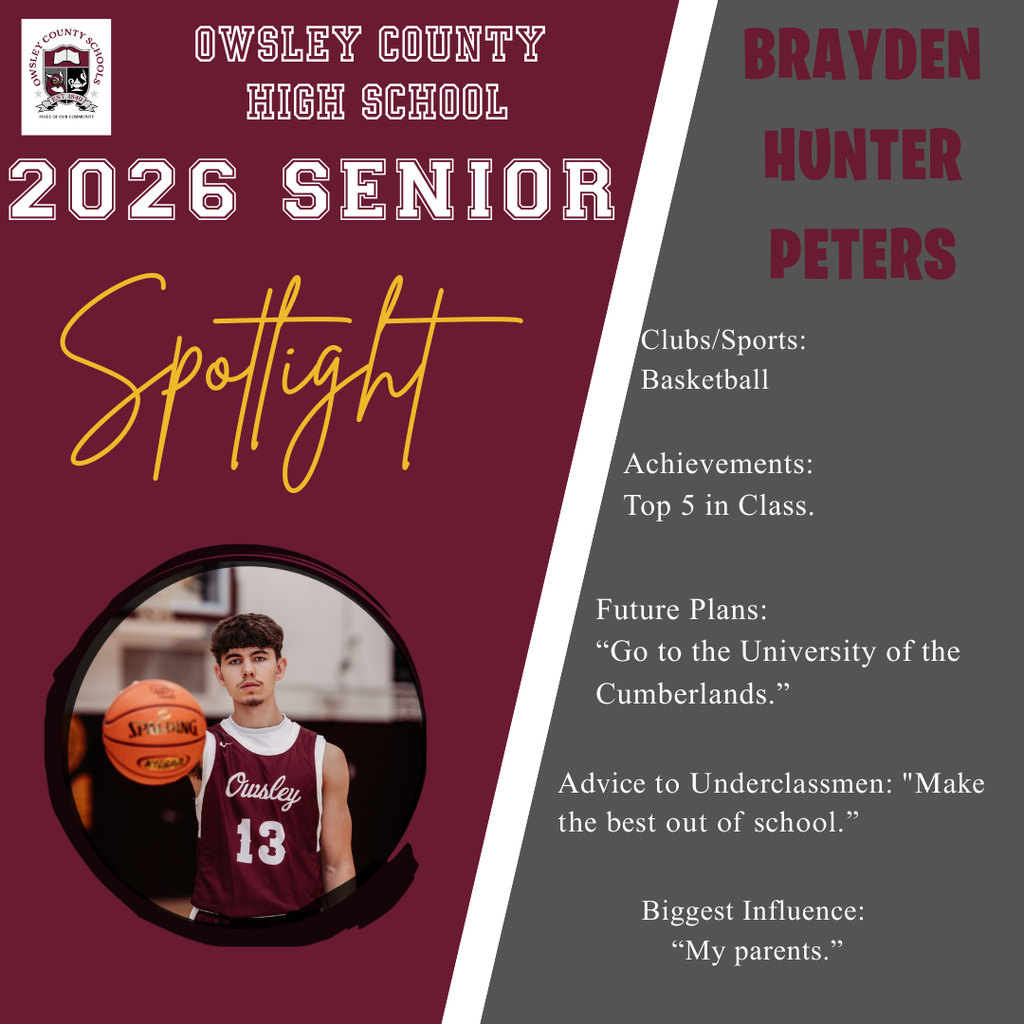 2026 Senior Spotlight---Brayden Peters
