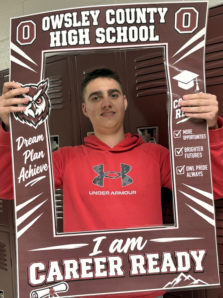 Student celebrates achieving career ready requirements.
