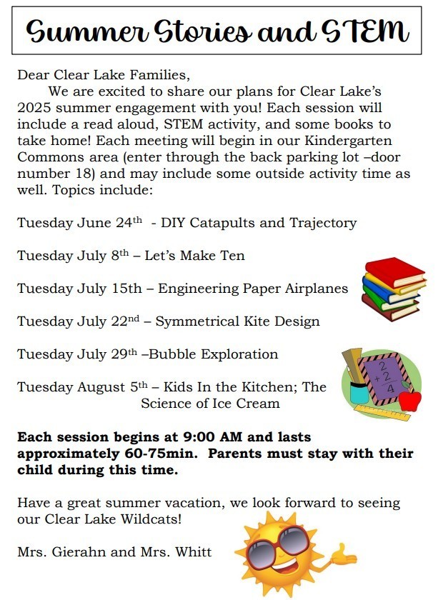 Summer Stories and STEM flyer
