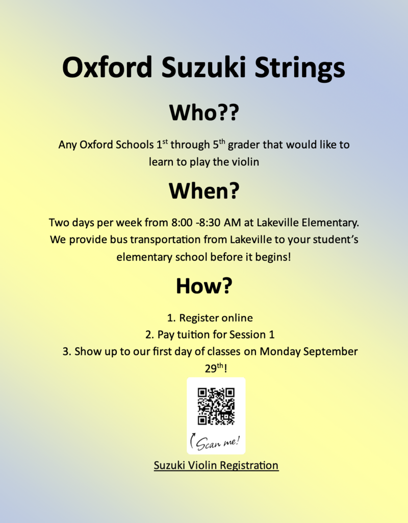 Suzuki Strings Registration Information