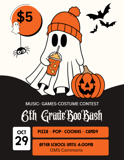 6th Grade Boo Bash October 29