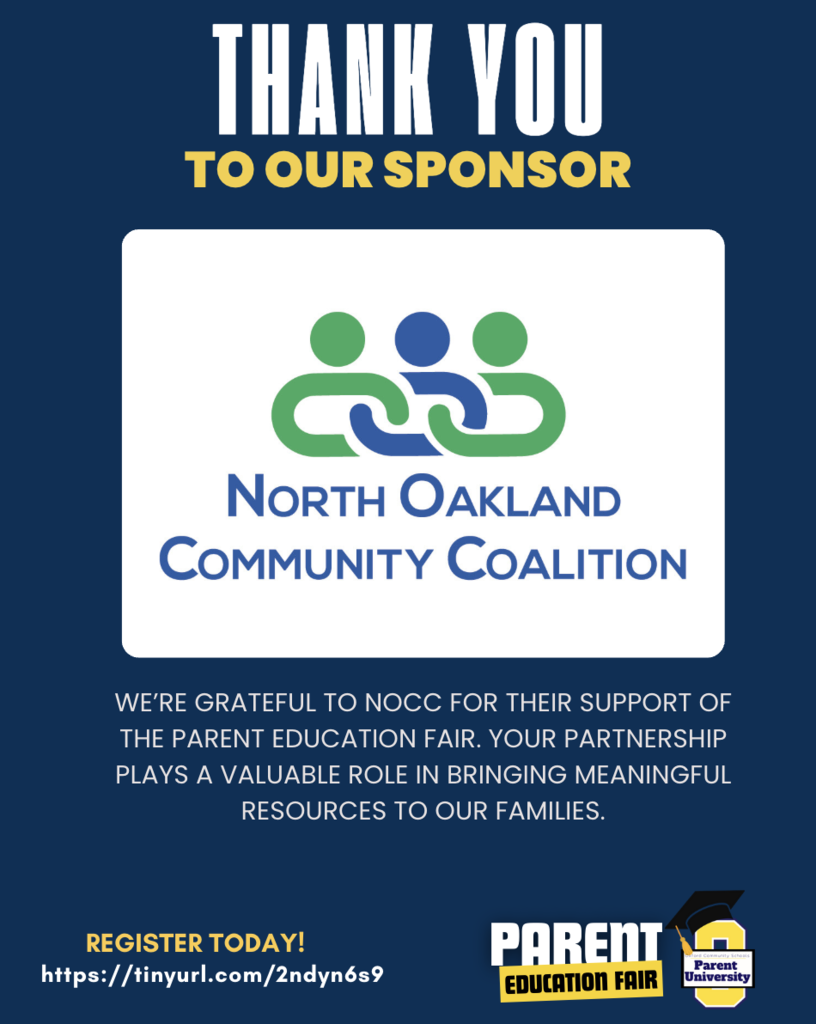 Parent Education Fair Sponsorship Thank You