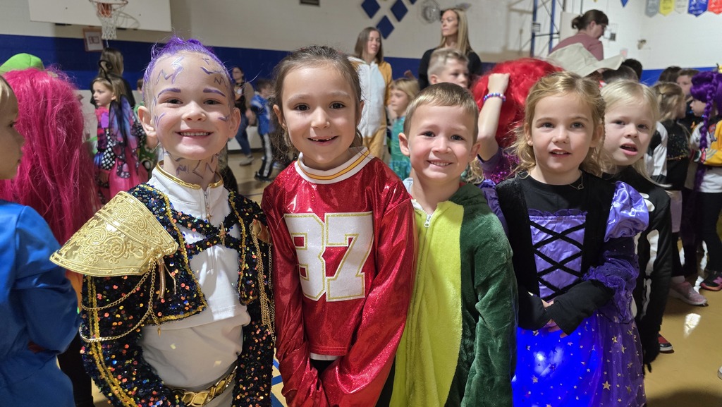 Students in Halloween Costumes