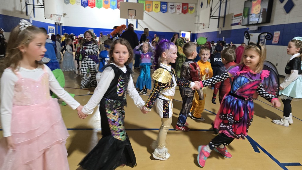 Students in Halloween Costumes