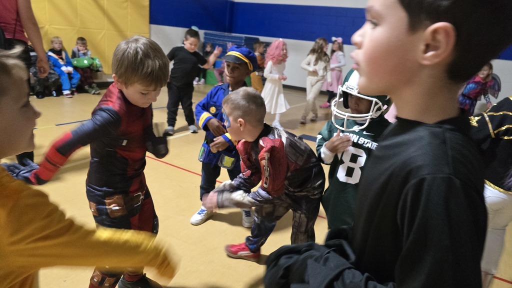 Students in Halloween Costumes