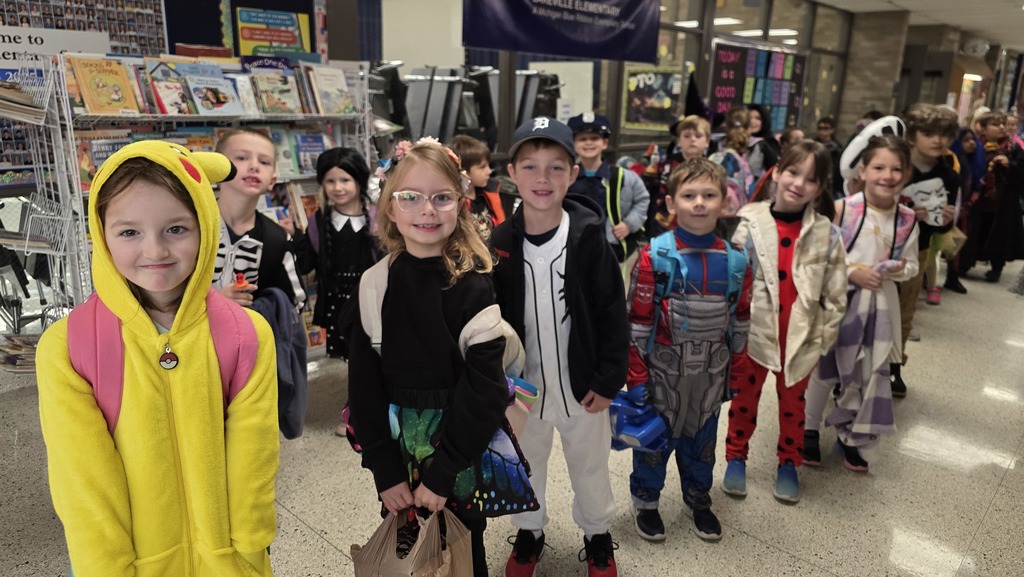 Students in Halloween Costumes