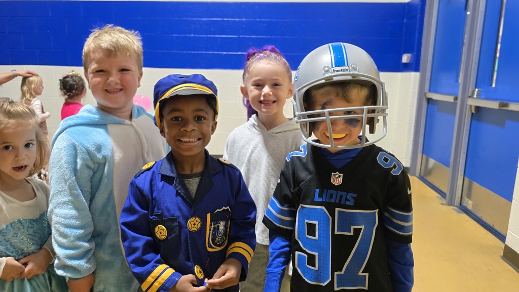 Students in Halloween Costumes