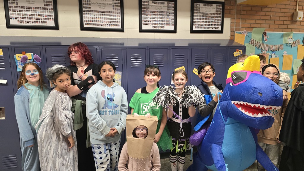 Students in Halloween Costumes