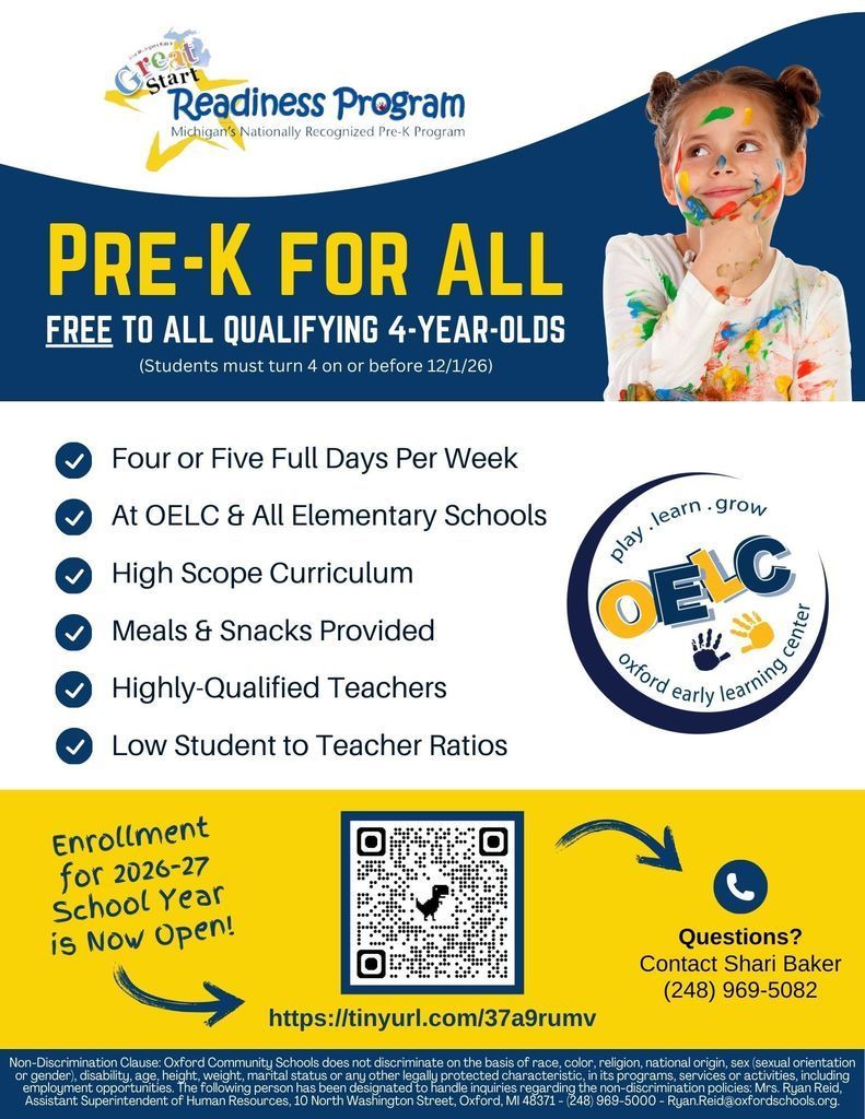 Great Start Readiness Program Information