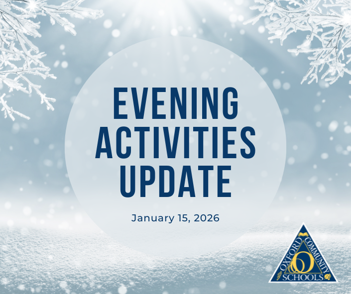 Evening Activites Update 1/15/26