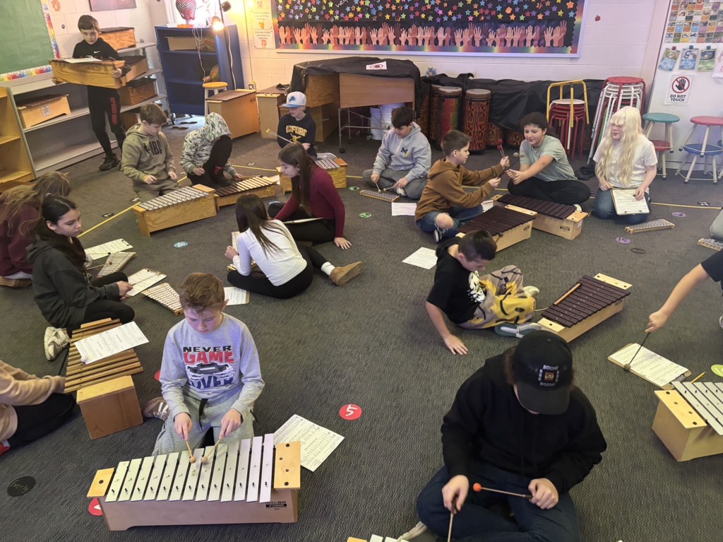Lakeville Students in Music Class