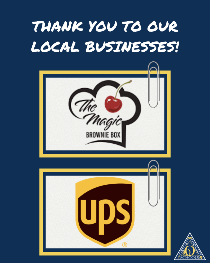 Thank you to our local businesses 