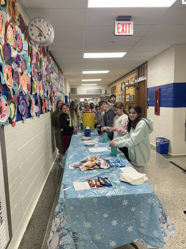 Safety Patrol at Leonard Drinking Hot Chocolate