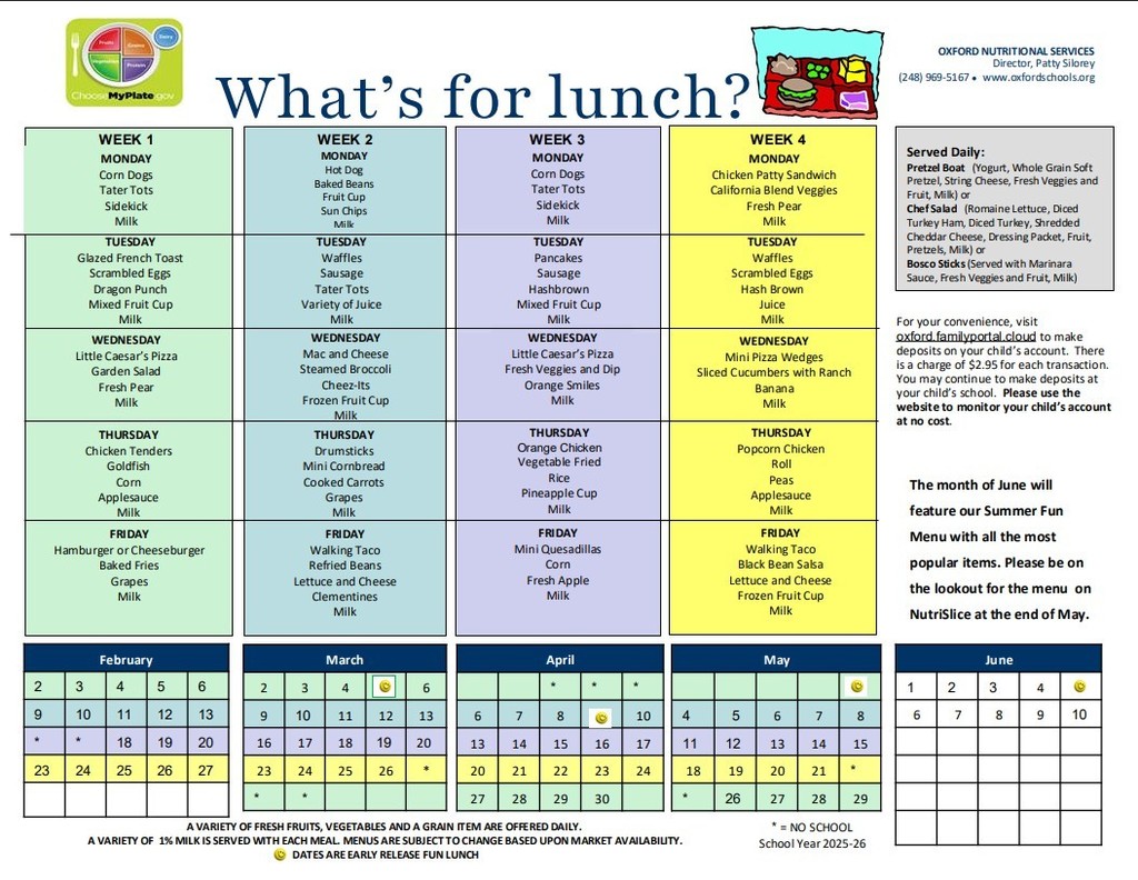 lunch menu