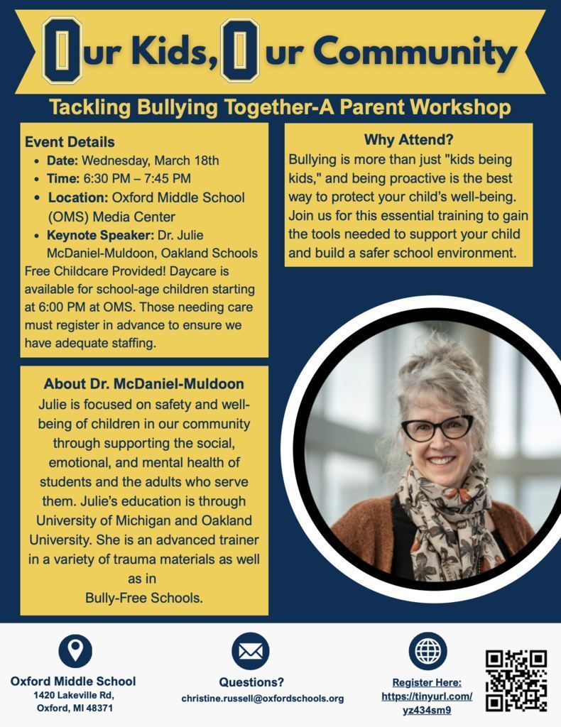 Our Kids, Our Community. Tackling Bullying Together- A Parent Workshop