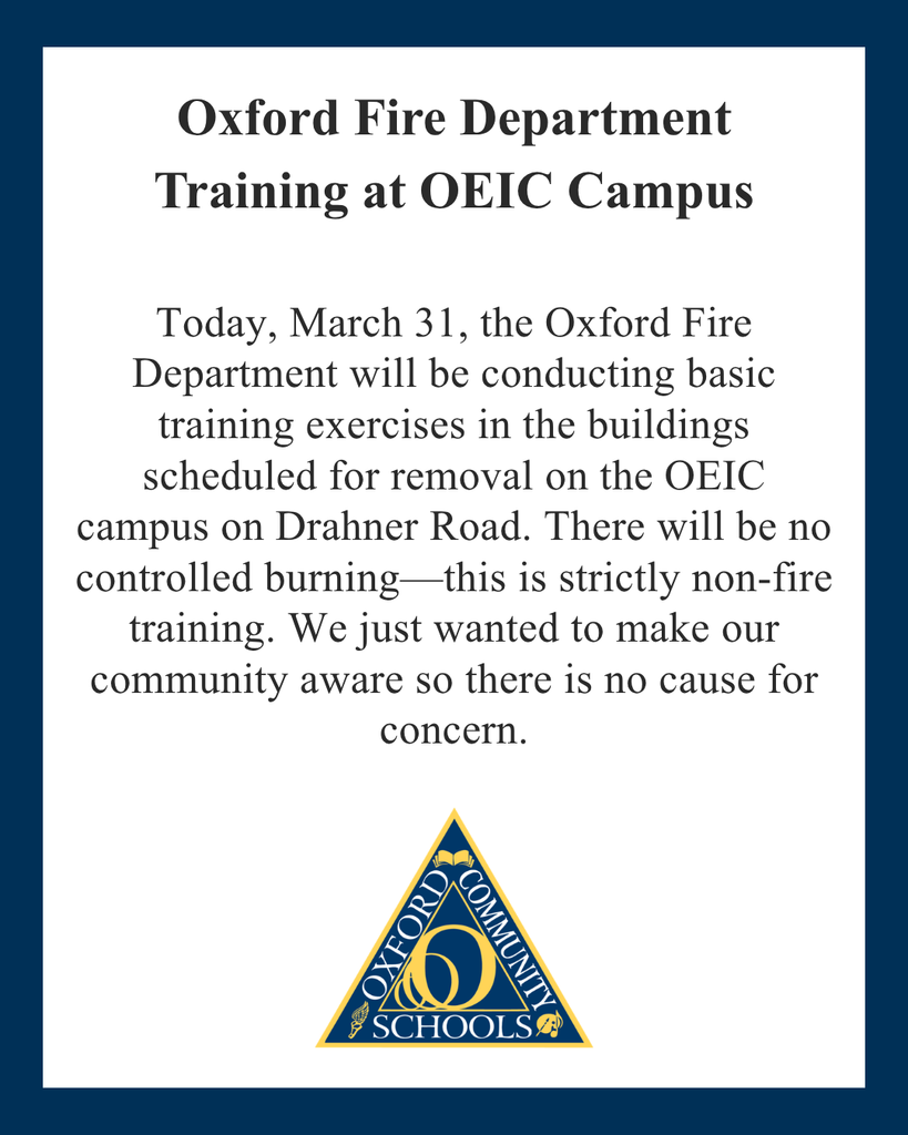 Oxford Fire Department Training