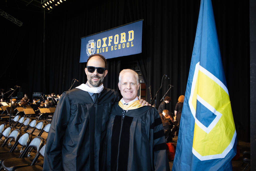 Mr. Bigelow & Mr. Nuss under OHS Banner