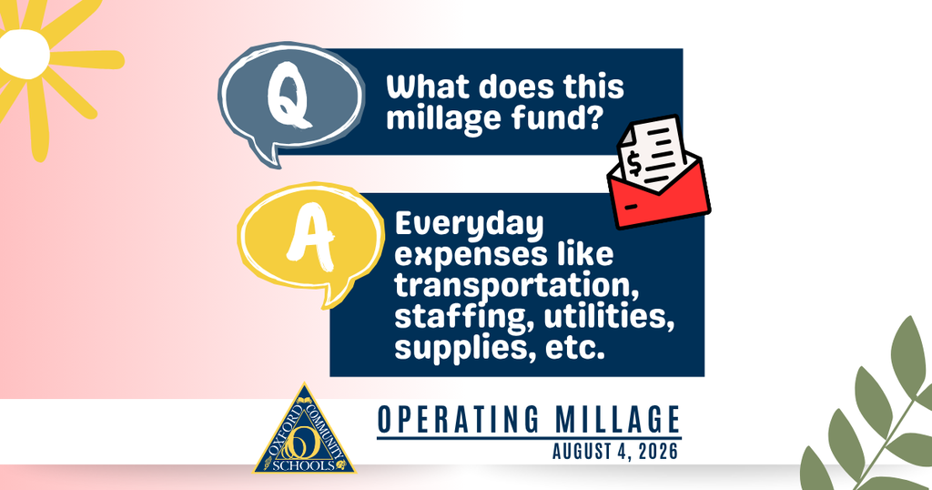 What does this millage fund? Everyday expenses like transportation, staffing, utilities, supplies, etc.