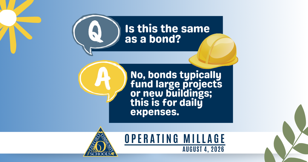 Is this the same as a bond? No, bonds typically fund larger projects or new buildings; this is for daily expenses.