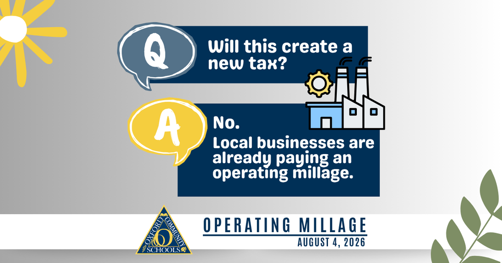 Will this create a new tax? No. Local businesses are already paying an operating millage.