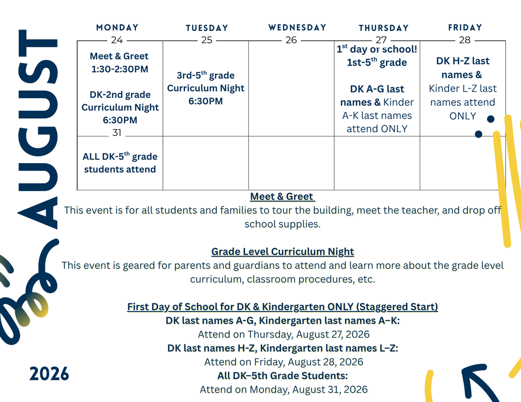 August calendar