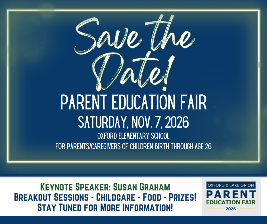 Save the Date! Parent Education Fair