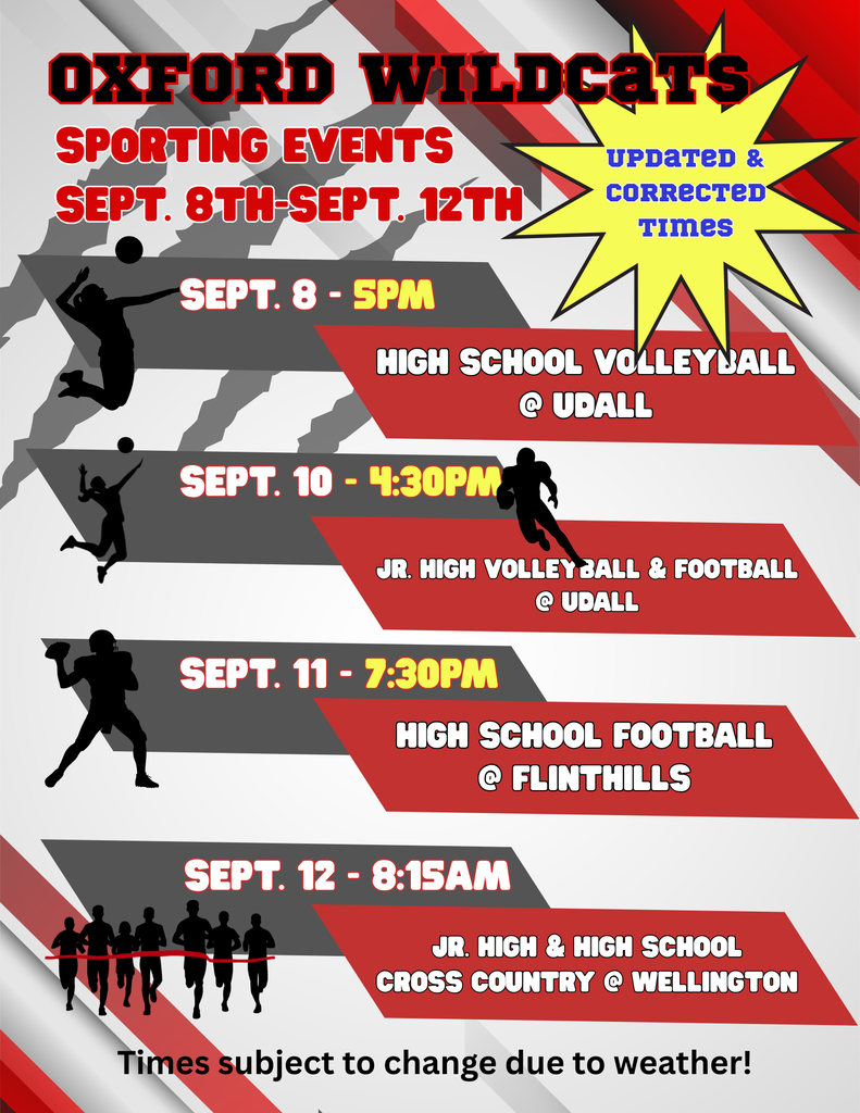 Updated OHS Sports Week of 9/7