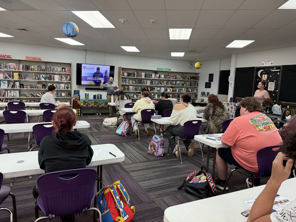 Students attend recruiter visit with the University of the Ozarks.