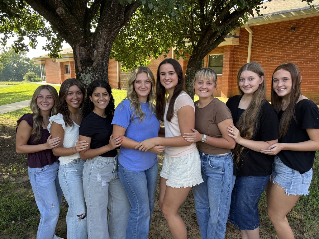 Ozark High School would like to announce the  2025 Football Homecoming Royalty. Left to right: Ivy Brasseaux, sophomore maid; Kierstyn Jackson, junior maid; Gigi Wahba, senior maid; Raylee Bishop, senior maid; Sydnie Herriage, senior maid;  Adeline Caldwell, senior maid; Anna Leding, junior maid; and Addi Snow, sophomore maid. The Homecoming Pep Rally will be held in the Hillbilly Activity Center at 12:00pm on Friday, September 26. The queen will be announced that evening at 6:30 at Hillbilly Stadium. A dance will follow the game in the storm shelter.