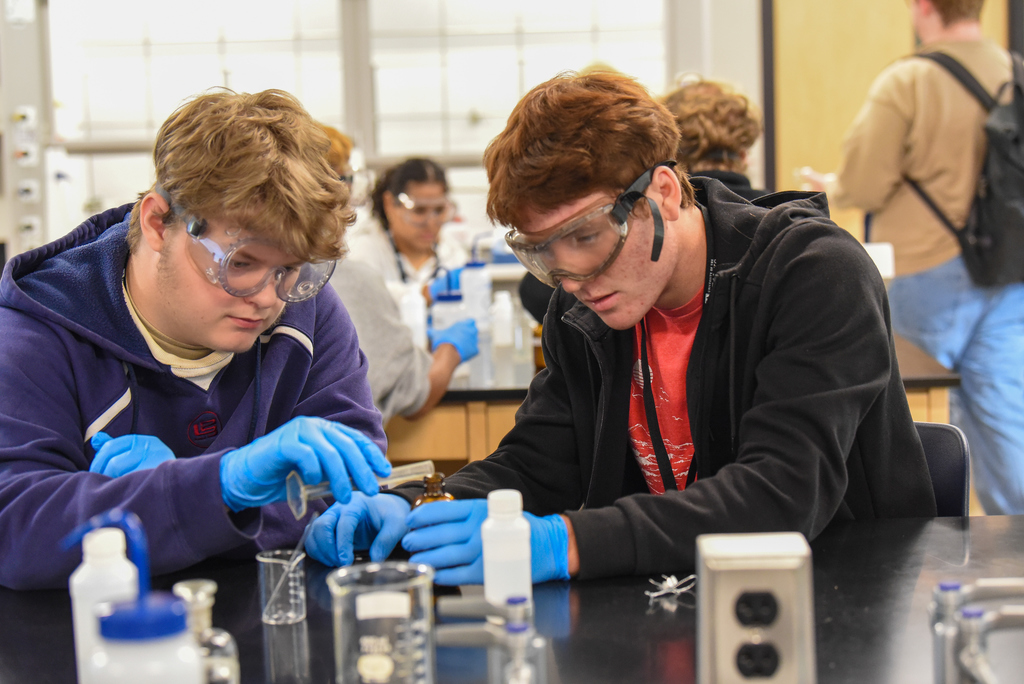 OHS students at Science Day at University of the Ozarks.