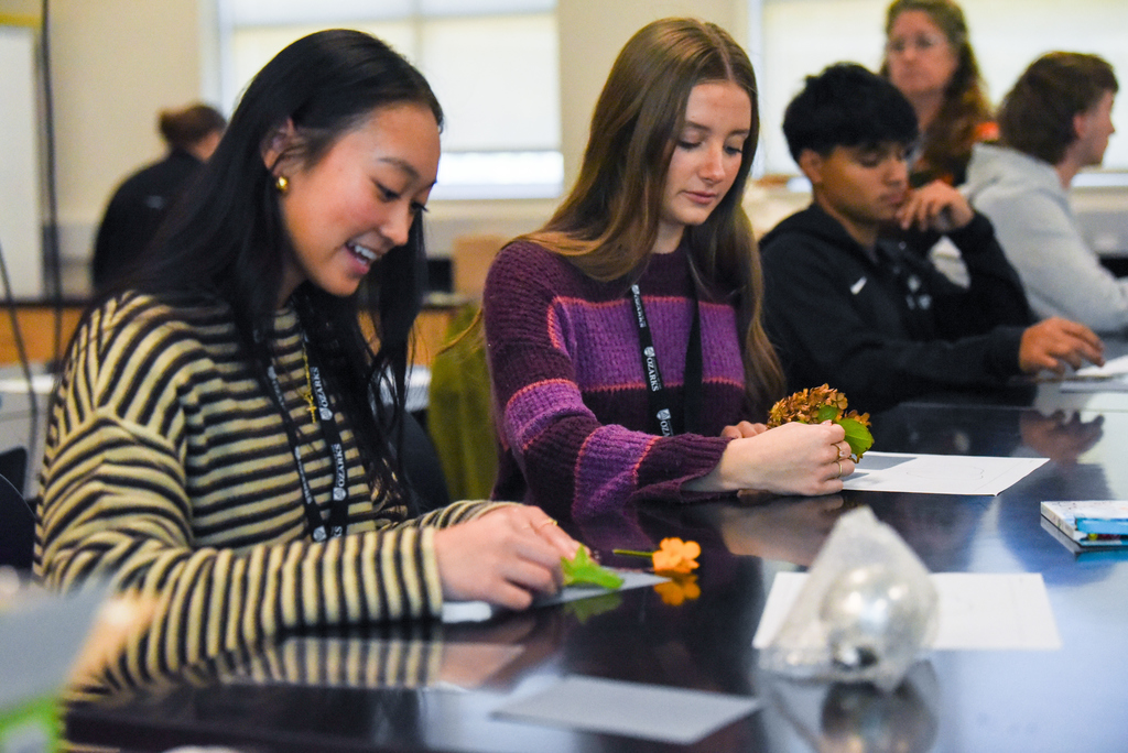 OHS students at Science Day at University of the Ozarks.