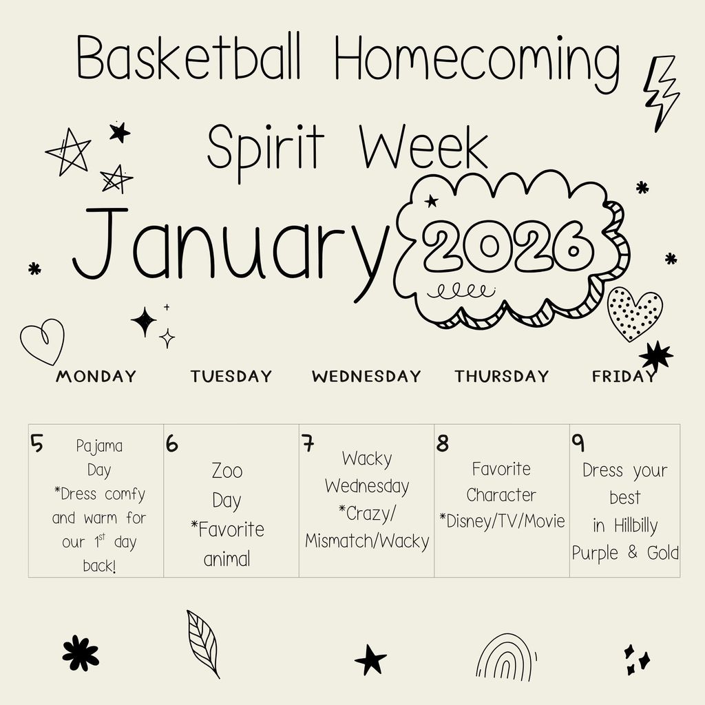 Homecoming week is the week we return from Christmas break!