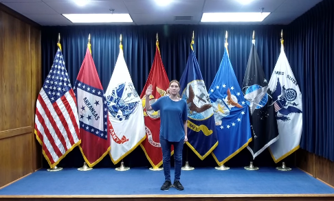 Kaylee Butler, OHS senior, swearing into US Air Force.