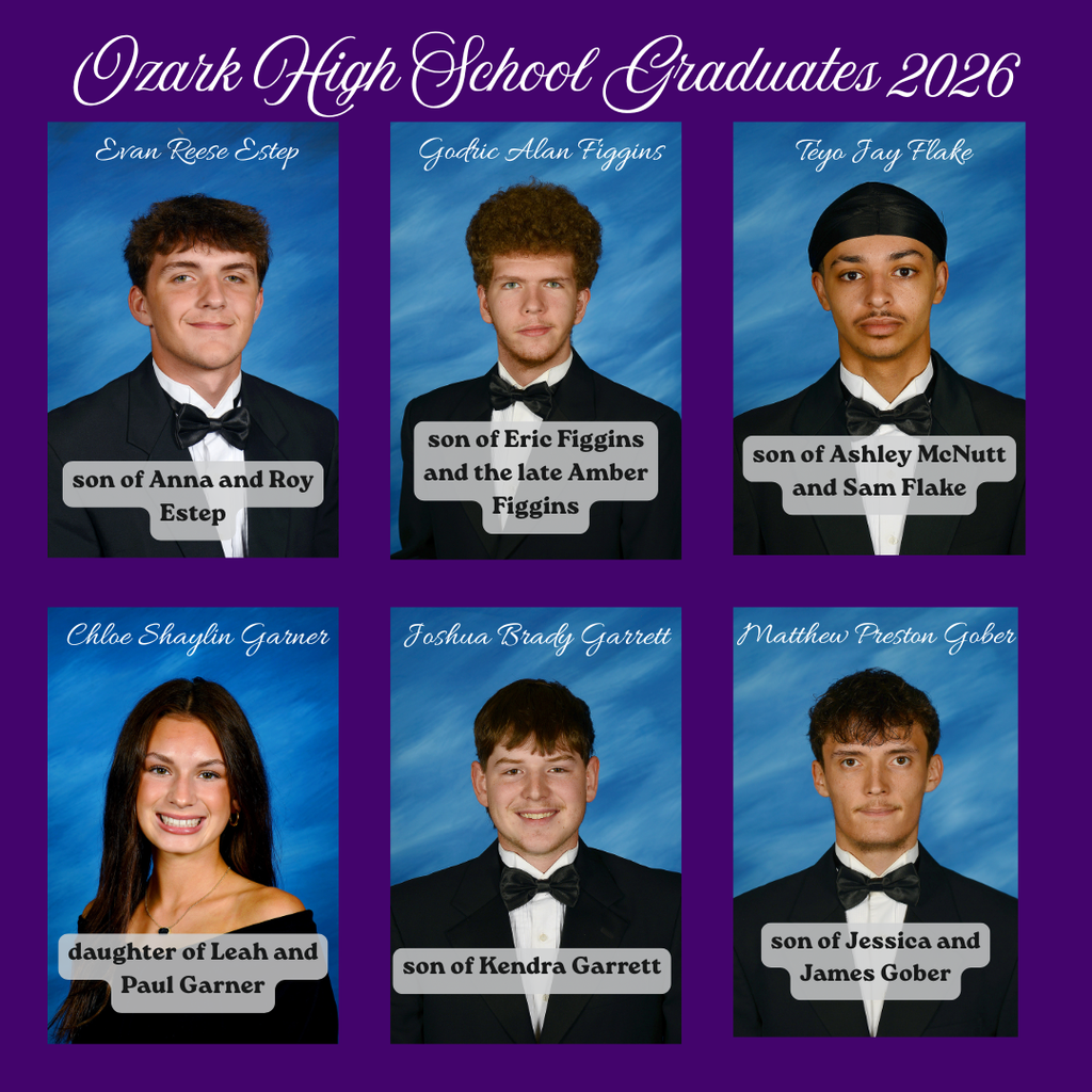 Congratulations to our 2026 Graduates! The ceremony is scheduled to be held Friday, May 15 at Hillbilly Stadium at 7pm.
