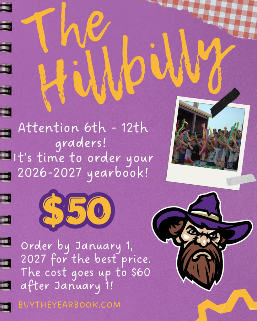 2026-2027 yearbook orders have opened! Get one for $50 by January 1, 2027!